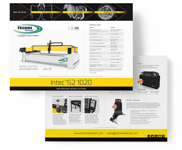 i1020-G2 Waterjet Cutting Machine - TECHNI Waterjet
